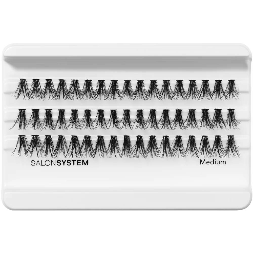 Salon System Individual 3D Luxe Lashes Black Medium - Image 2