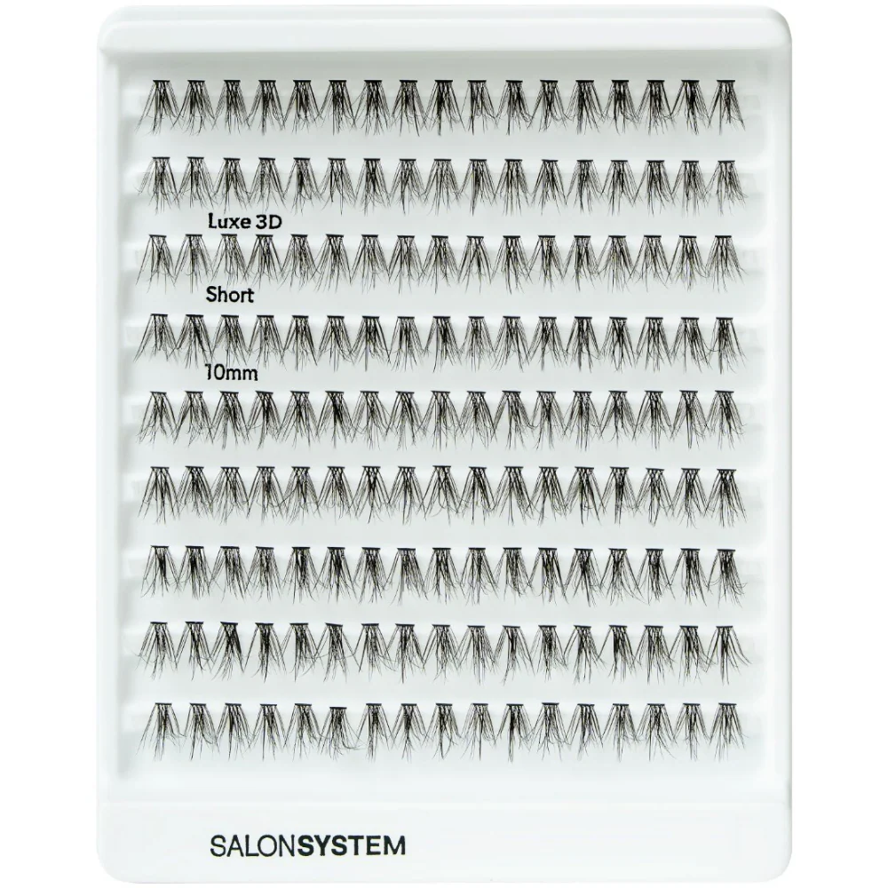 Salon System Individual 3D Luxe Lashes Black Short Value Pack - Image 2