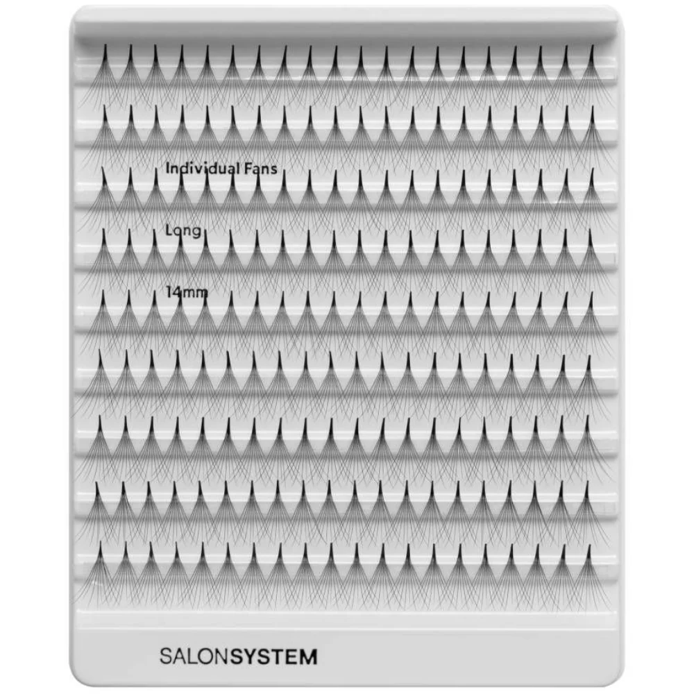 Salon System Individual Fans Lashes Value Pack Classic Long Black - Image 2
