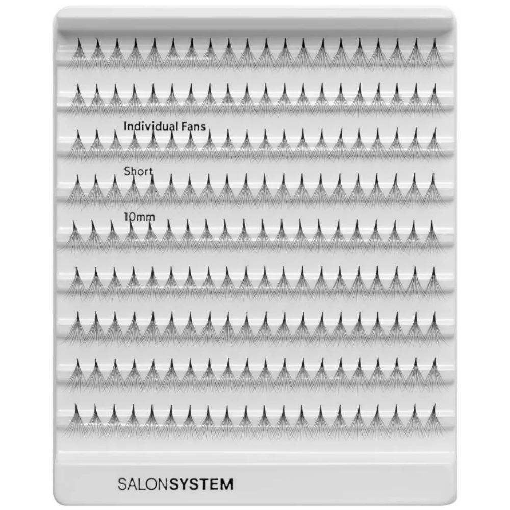Salon System Individual Fans Lashes Value Pack Classic Short Black - Image 2