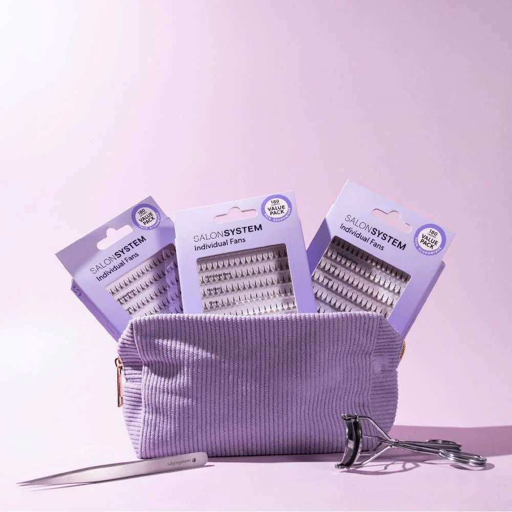 Salon System Individual Fans Lashes Value Pack Classic Short Black - Image 3