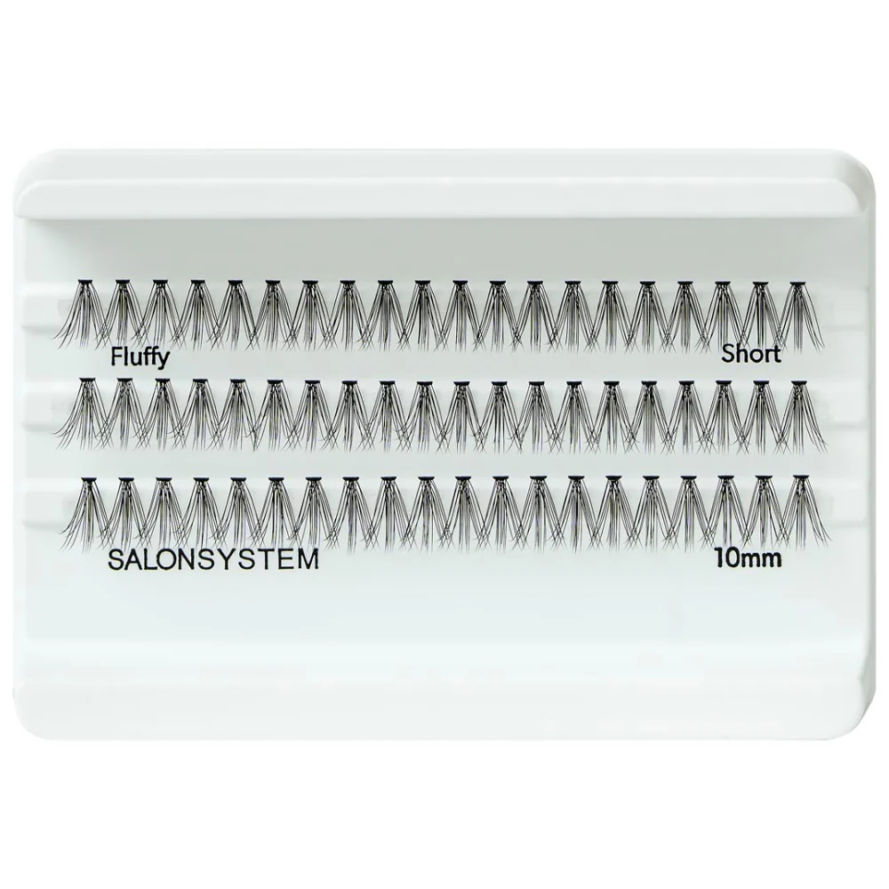 Salon System Individual Lashes Black Fluffy Short - Image 2