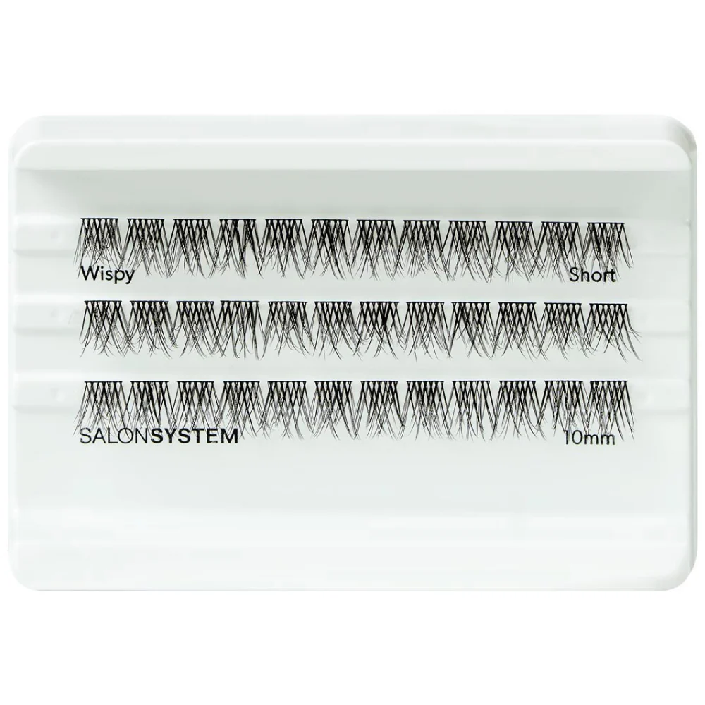 Salon System Individual Lashes Black Wispy Short - Image 2