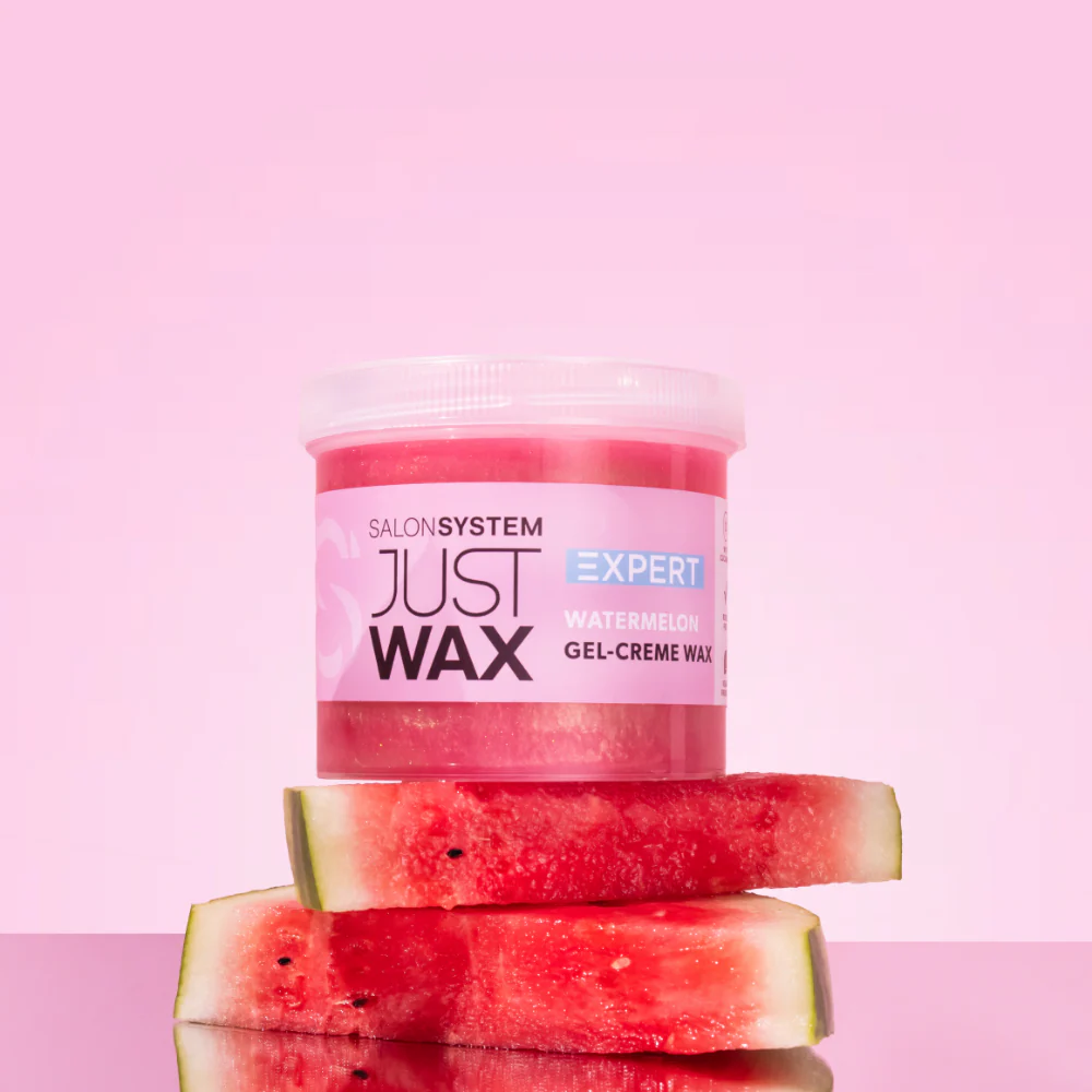 Salon System Just Wax Expert Strip Watermelon Gel Creme Wax 425g - Image 2