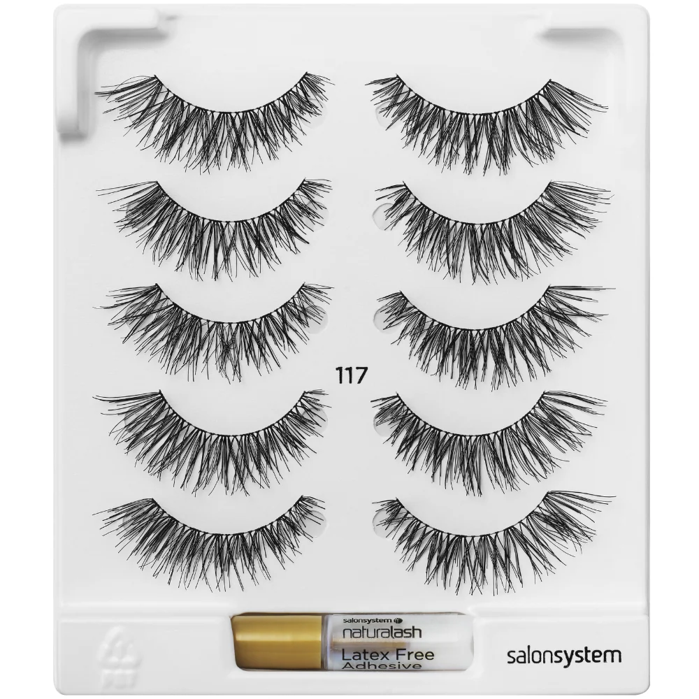 Salon System Naturalash Strip Lashes Black 117 5 Pack - Image 2