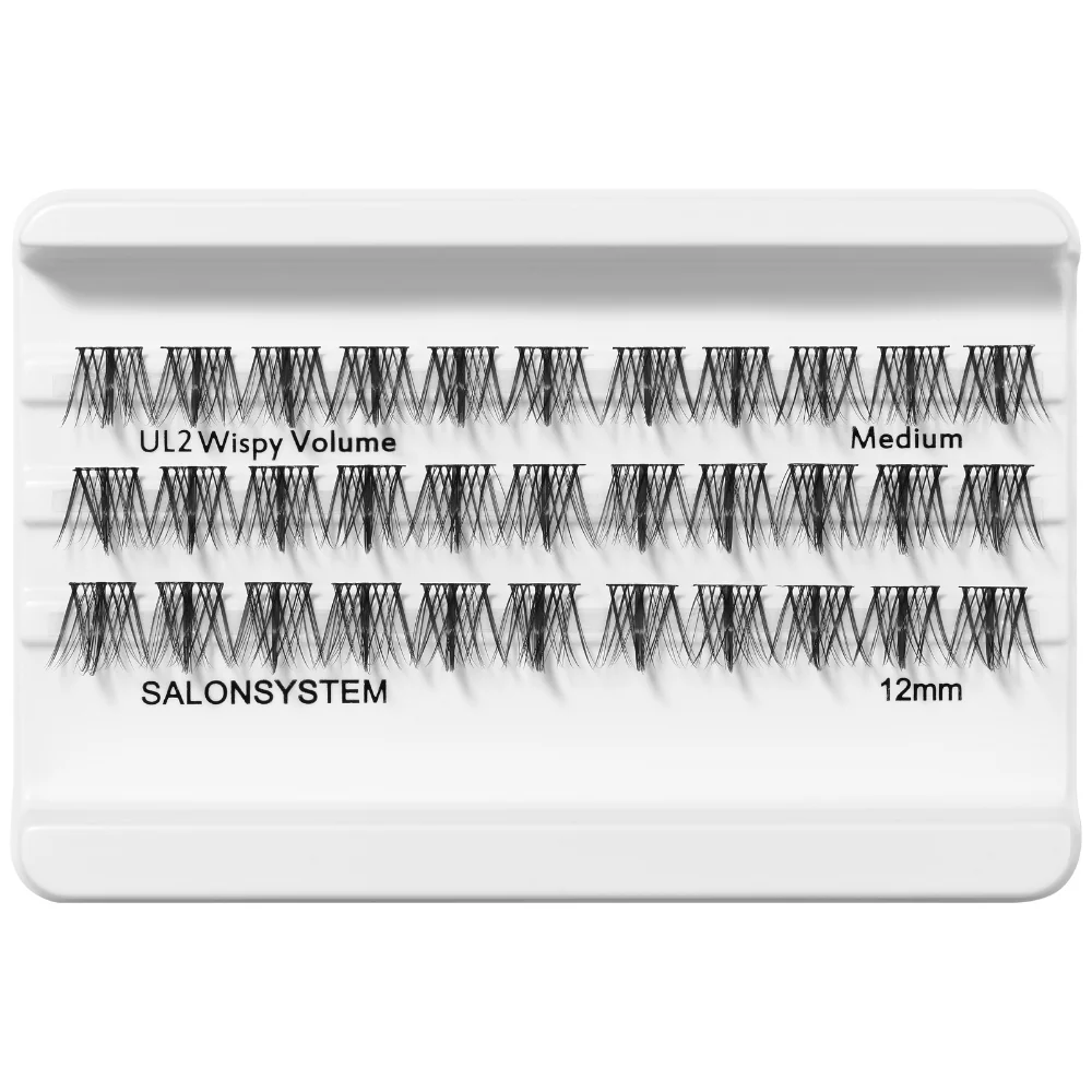 Salon System Underlash UL2 Wispy Volume Medium Individual Lashes Black - Image 2