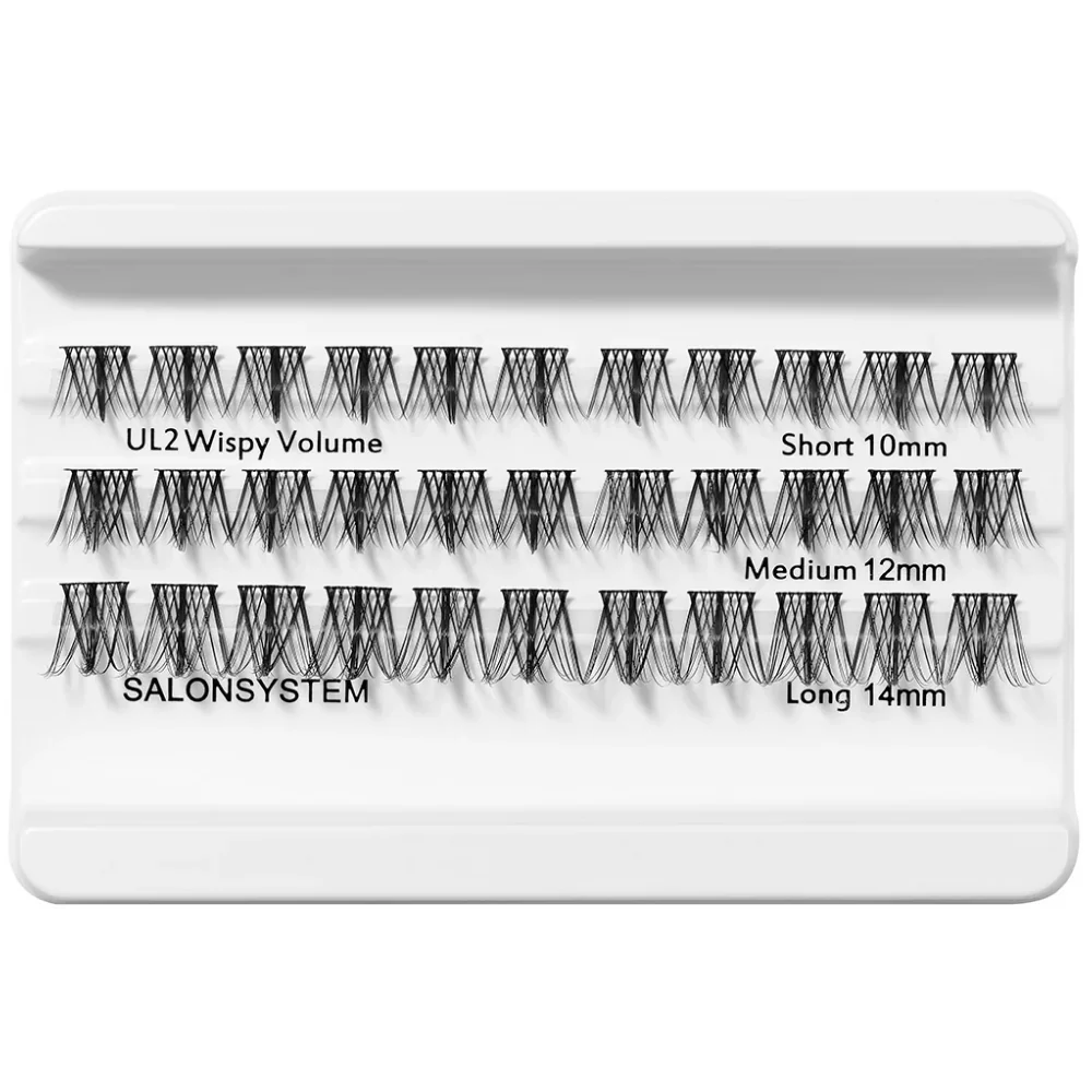 Salon System Underlash UL2 Wispy Volume Mixed Individual Lashes Black - Image 2