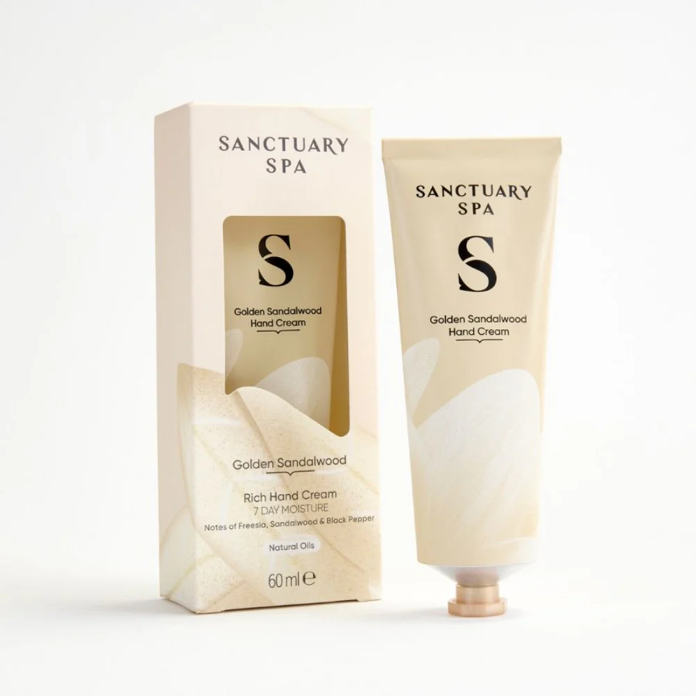 Sanctuary Spa Golden Sandalwood Rich Hand Cream 60ml - Image 3