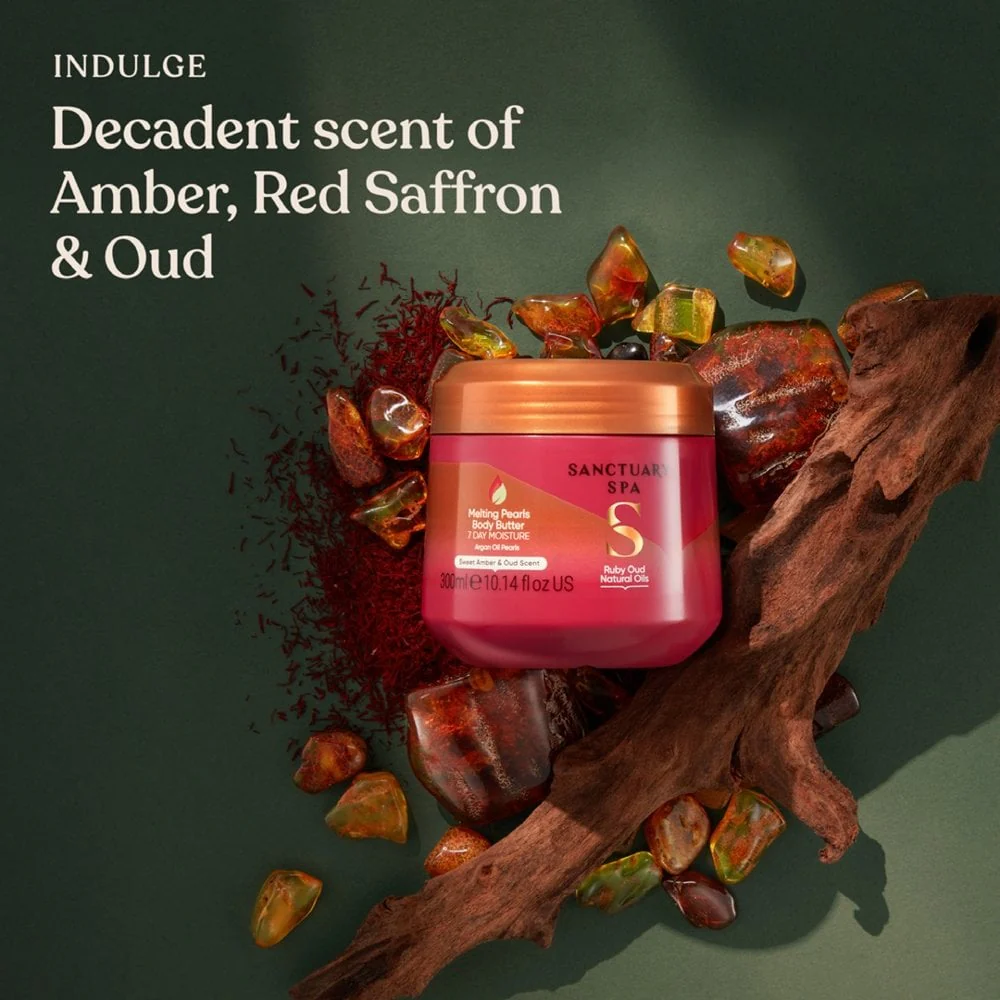 Sanctuary Spa Sweet Almond & Ruby Oud Melting Pearls Body Butter 300ml - Image 2