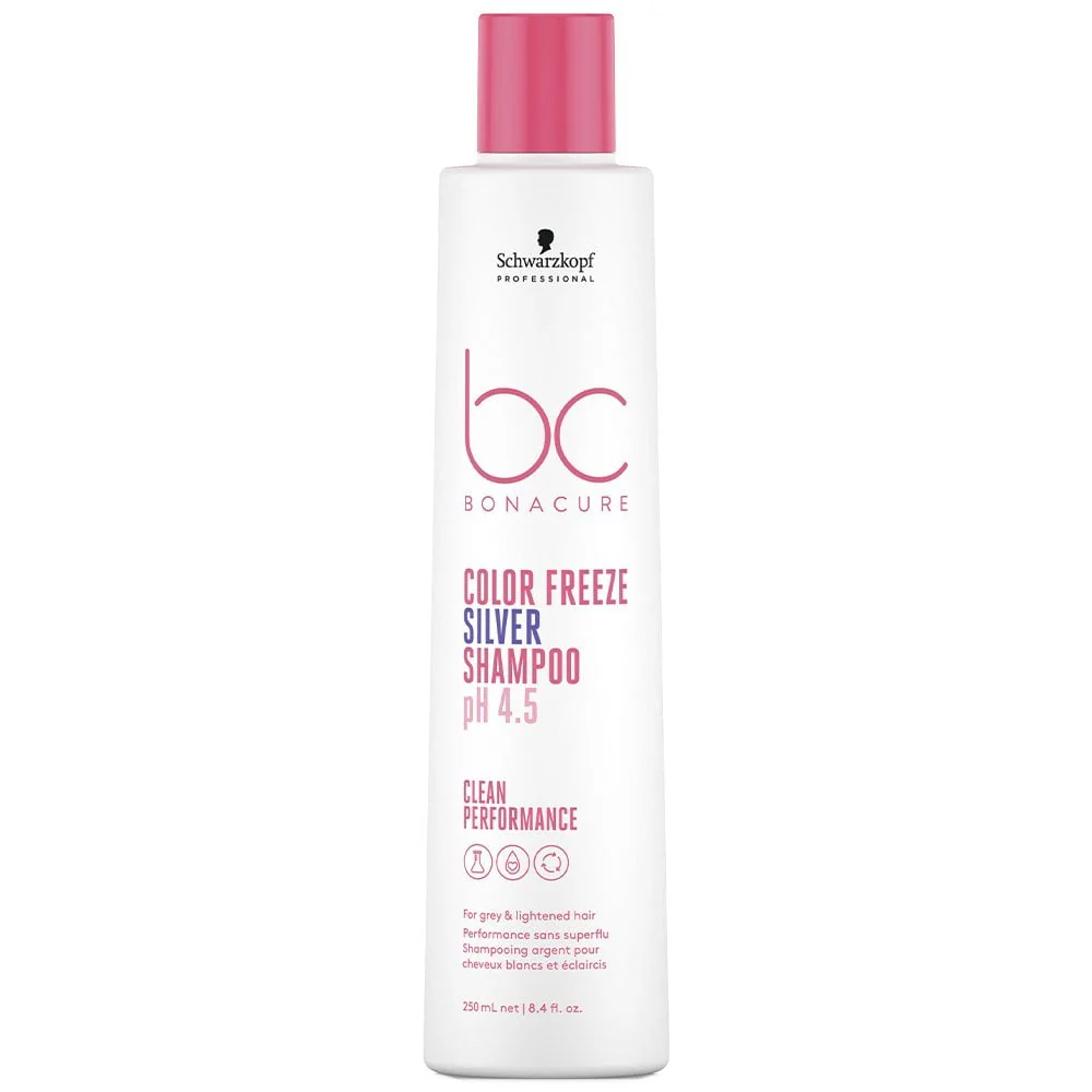 Schwarzkopf Professional BC Bonacure Clean pH 4.5 Colour Freeze Silver Shampoo 250ml & Colour Freeze Conditioner 200ml Twin - Image 2