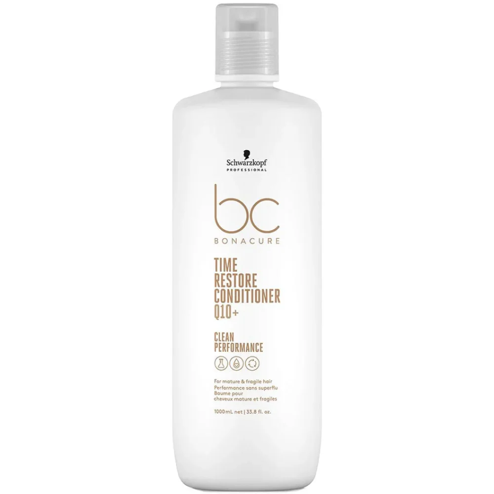 Schwarzkopf Professional BC Bonacure Clean Q10+ Time Restore Shampoo & Conditioner Twin 2 x 1000ml - Image 3