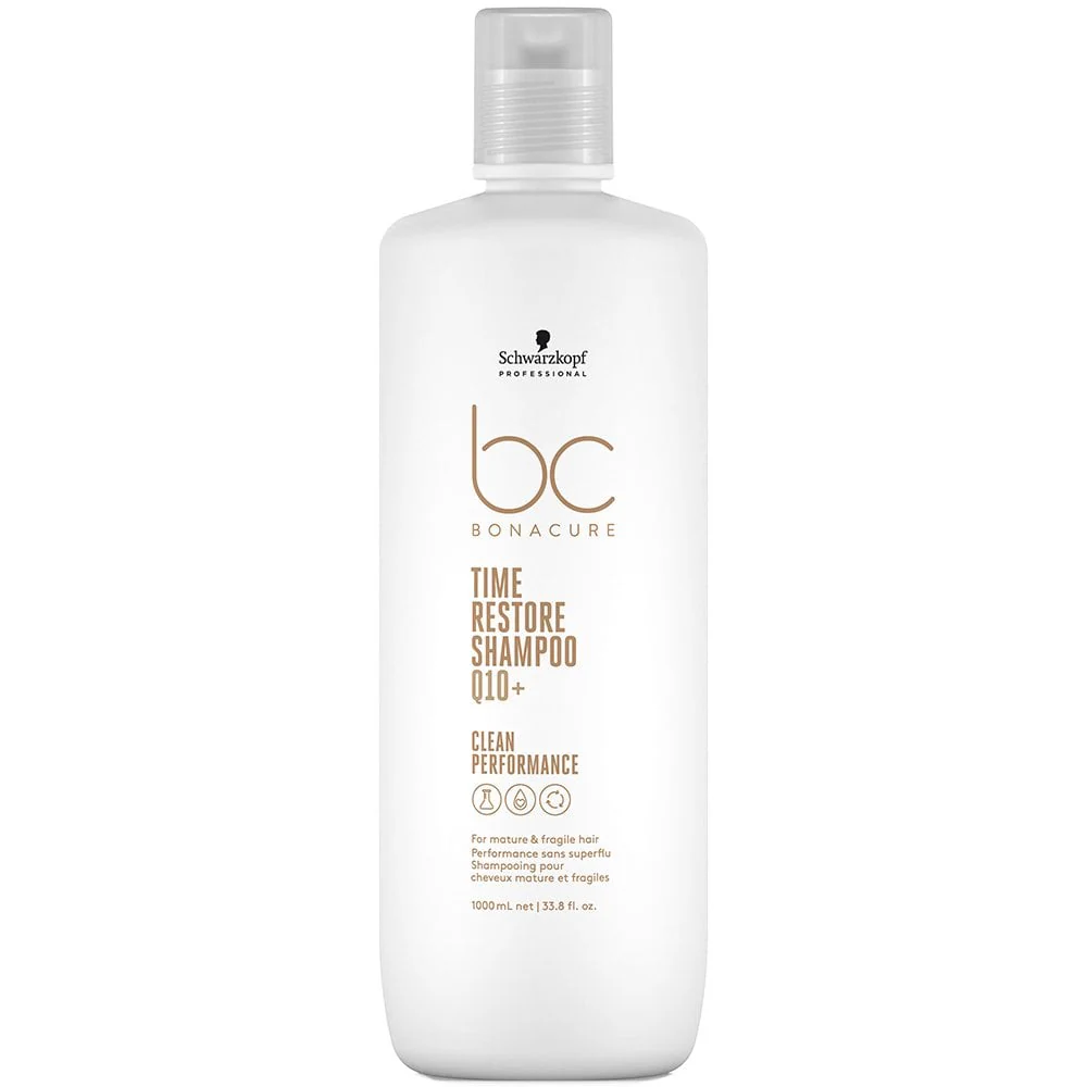 Schwarzkopf Professional BC Bonacure Clean Q10+ Time Restore Shampoo & Conditioner Twin 2 x 1000ml - Image 2