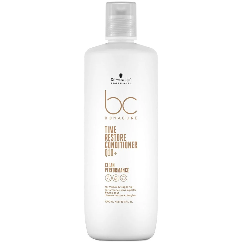 Schwarzkopf Professional BC Bonacure Clean Q10+ Time Restore Shampoo & Conditioner Twin 2 x 1000ml - Image 3