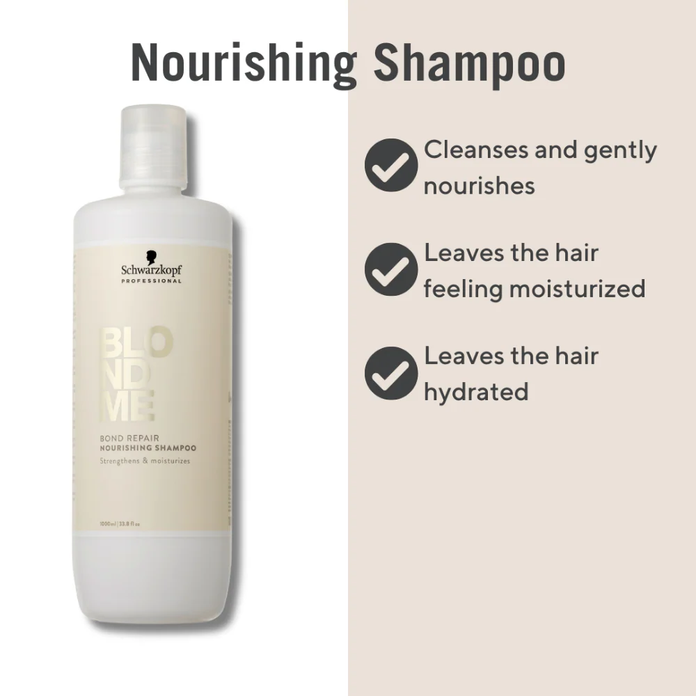 Schwarzkopf Professional BlondMe Bond Repair Brightening Shampoo 1000ml - Image 7