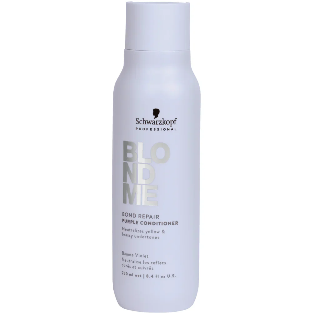 Schwarzkopf Professional BlondMe Bond Repair Brightening Shampoo 300ml & Purple Conditioner 250ml Twin - Image 3
