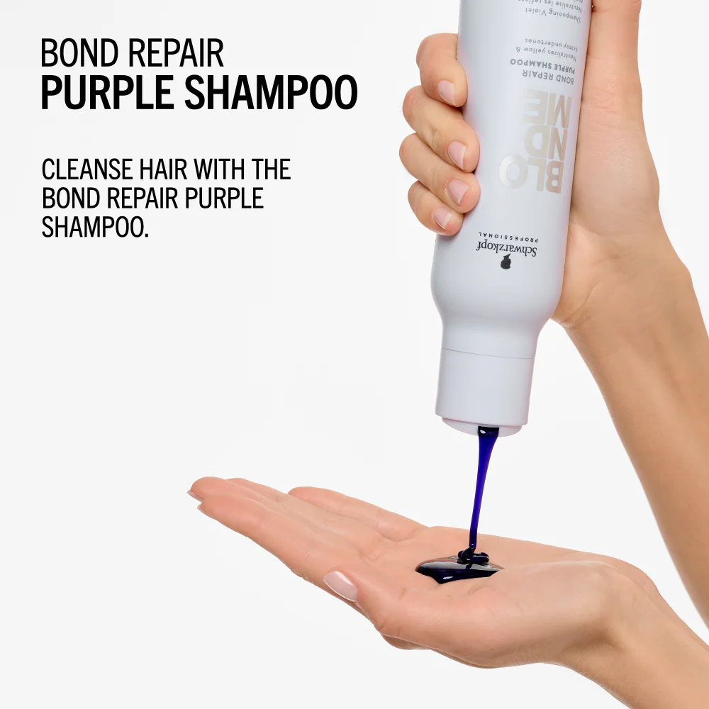 Schwarzkopf Professional BlondMe Bond Repair Neutralising Purple Shampoo 300ml - Image 3