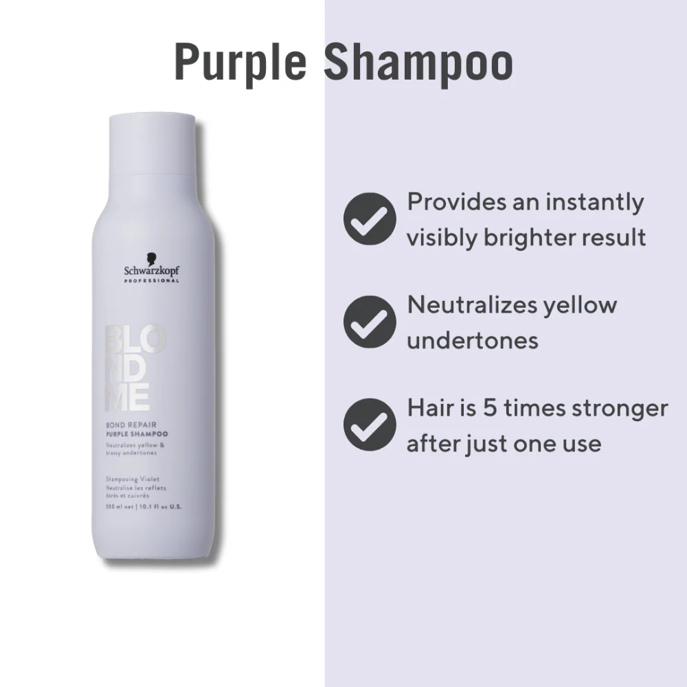 Schwarzkopf Professional BlondMe Bond Repair Neutralising Purple Shampoo 300ml - Image 7