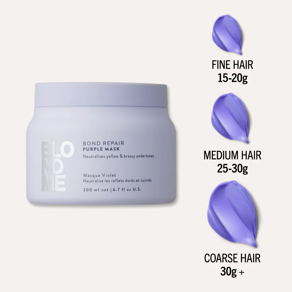 Schwarzkopf Professional BlondMe Bond Repair Purple Mask 500ml - Image 3