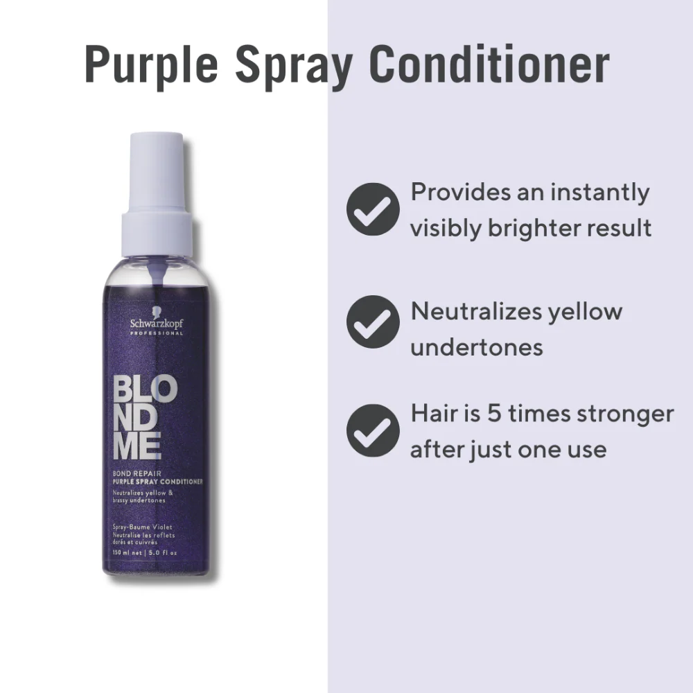 Schwarzkopf Professional BlondMe Cool Blondes Neutralising Spray Conditioner 150ml - Image 4