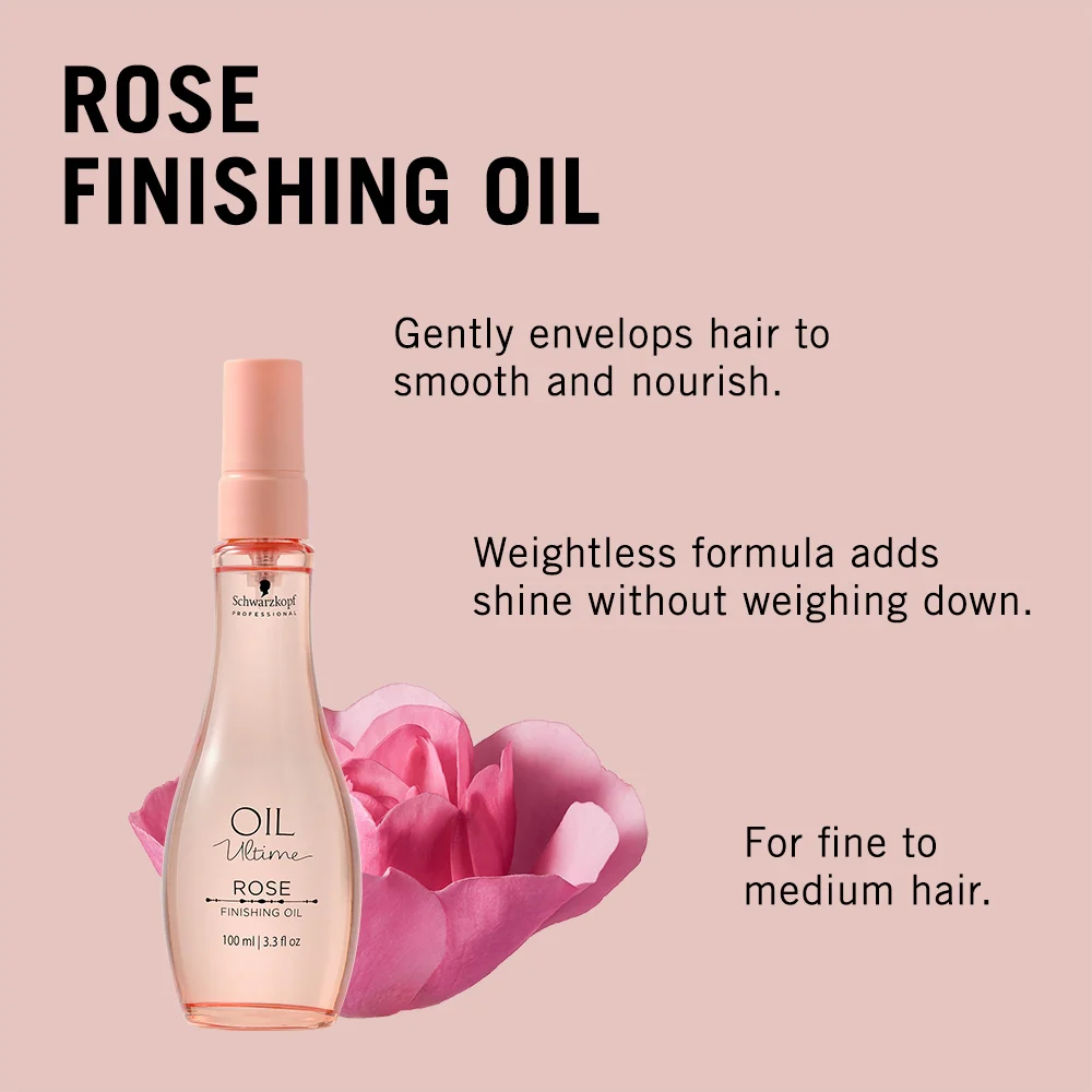 Schwarzkopf Professional Oil Ultime Finishing Rose Oil 100ml - Image 4