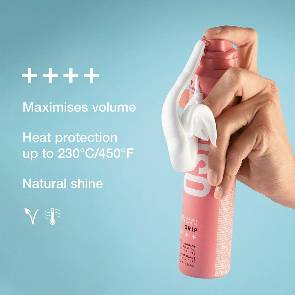 Schwarzkopf Professional OSiS+ Grip Extreme Hold Mousse 200ml - Image 2