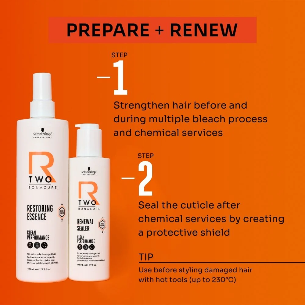 Schwarzkopf Professional R TWO Bonacure Clean Performance Restoring Essence 400ml - Image 6