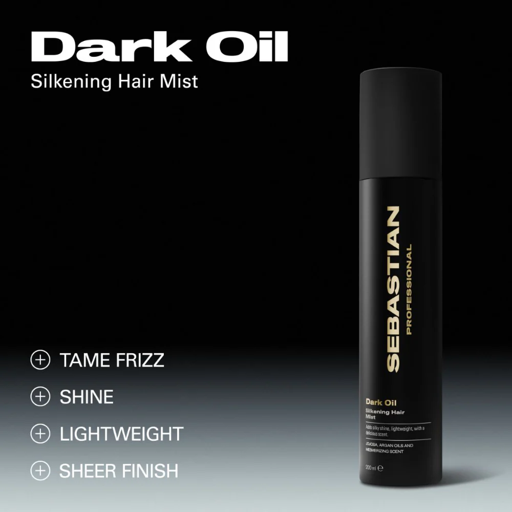 Sebastian Professional Dark Oil Silkening Hair Mist 200ml - Image 2