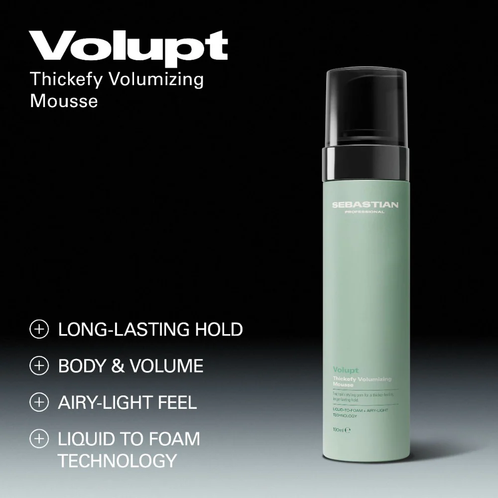 Sebastian Professional Volupt Thickefy Volumising Mousse 190ml - Image 3