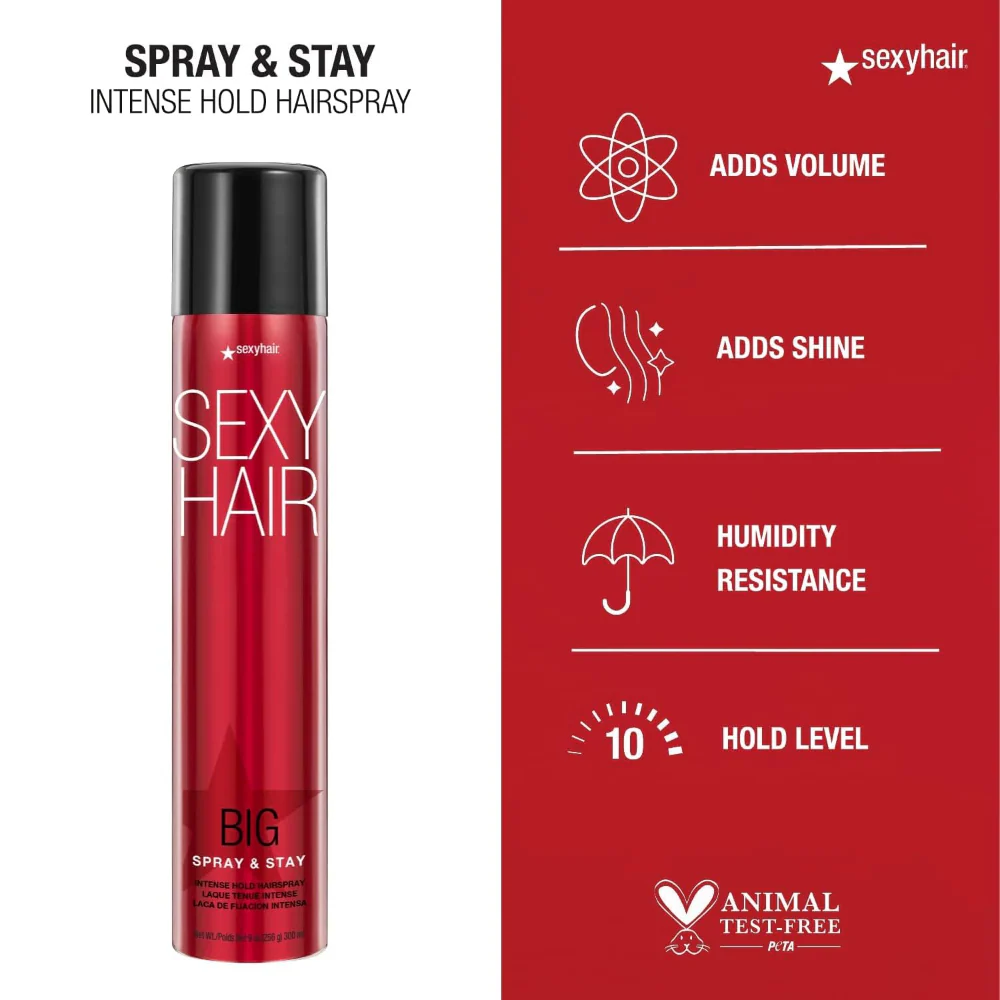 Sexy Hair Big Spray & Stay Intense Hold Hairspray 300ml - Image 5