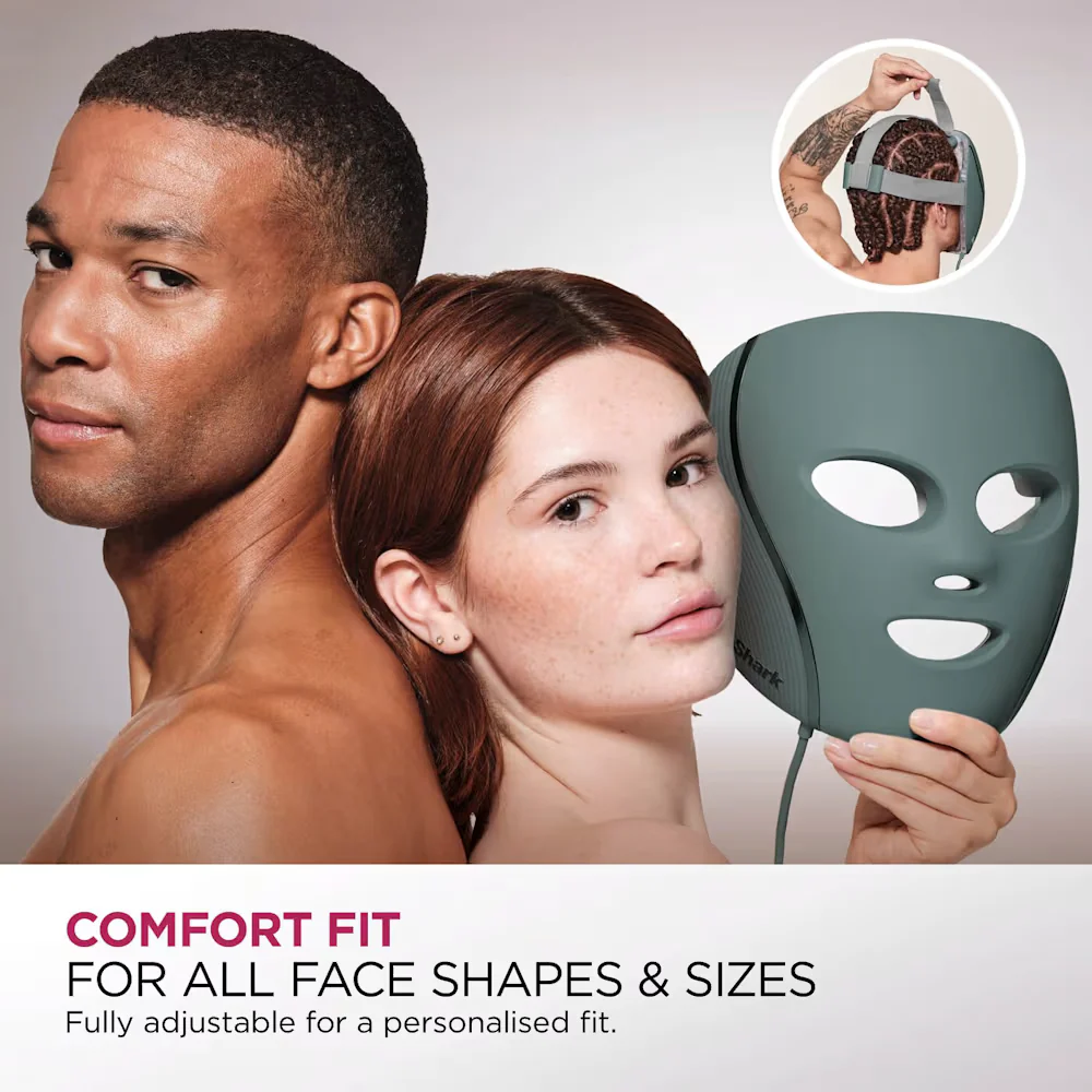 Shark Beauty CryoGlow Under-Eye Cooling & LED Anti-Ageing & Blemish Repair Mask Frosted Green - Image 3