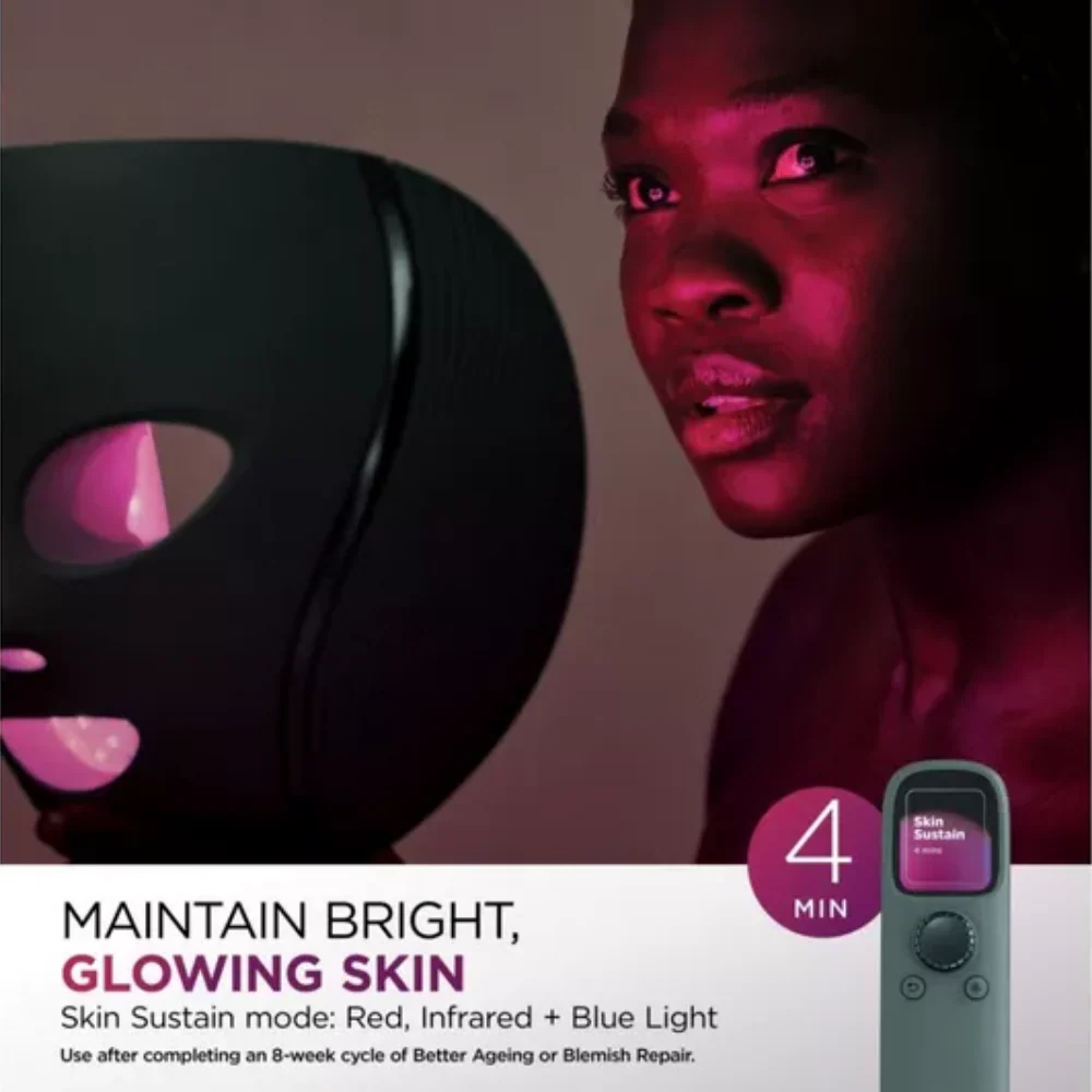Shark Beauty CryoGlow Under-Eye Cooling & LED Anti-Ageing & Blemish Repair Mask Frosted Green - Image 7