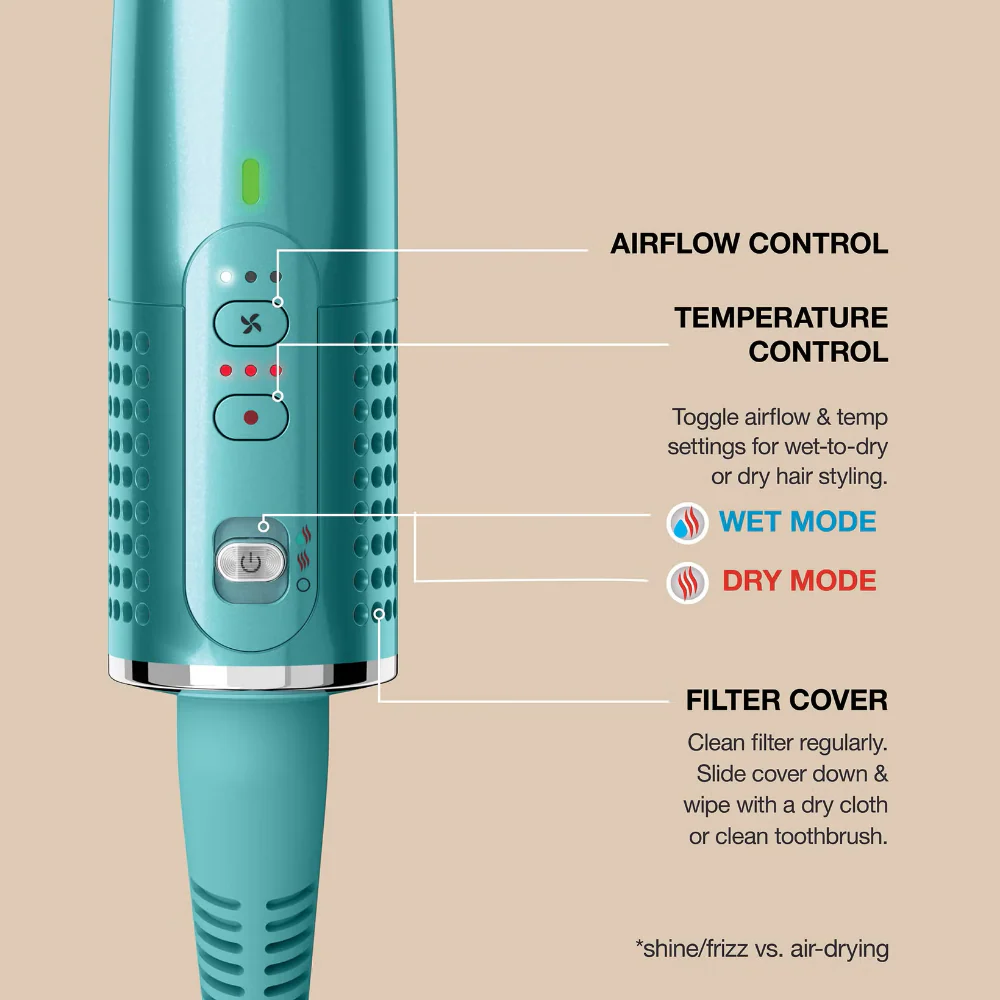 Shark Beauty Glossi 2-In-1 Hot Tool & Air Glosser Juniper - Image 10