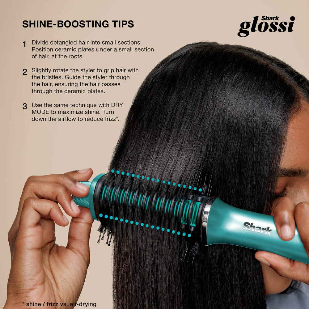 Shark Beauty Glossi 2-In-1 Hot Tool & Air Glosser Juniper - Image 13