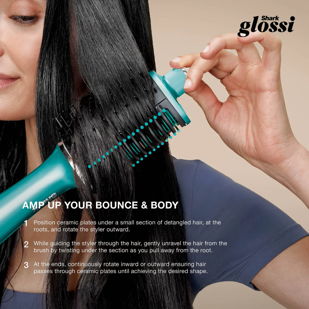 Shark Beauty Glossi 2-In-1 Hot Tool & Air Glosser Juniper - Image 14