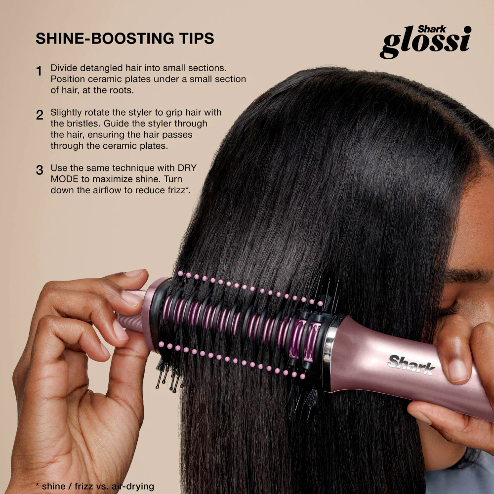Shark Beauty Glossi 2-In-1 Hot Tool & Air Glosser Lychee - Image 9