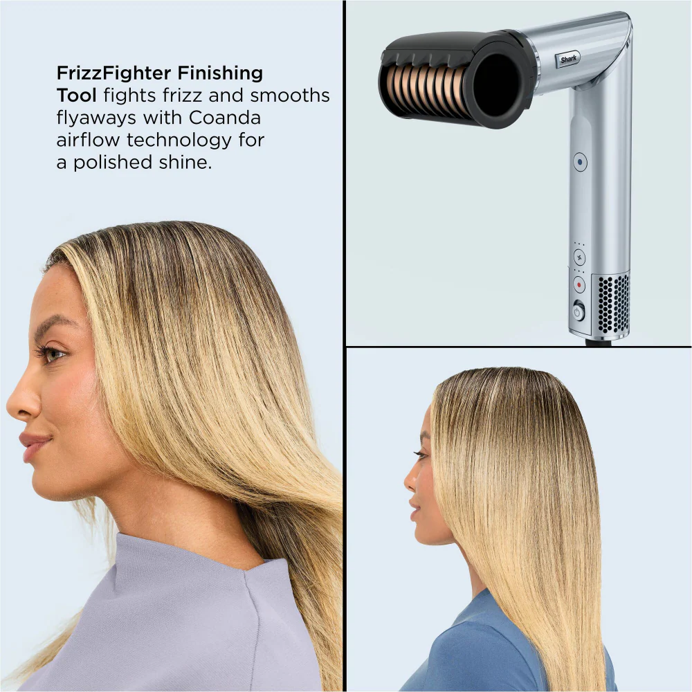 Shark Beauty Limited Edition FlexStyle 6-In-1 Air Styler & Hair Dryer with Storage Case Glacial Blue - Image 9