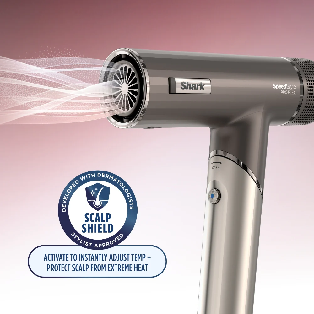 Shark SpeedStyle Pro Flex 4-In-1 High-Velocity Hair Dryer Mocha/Silver - Image 3