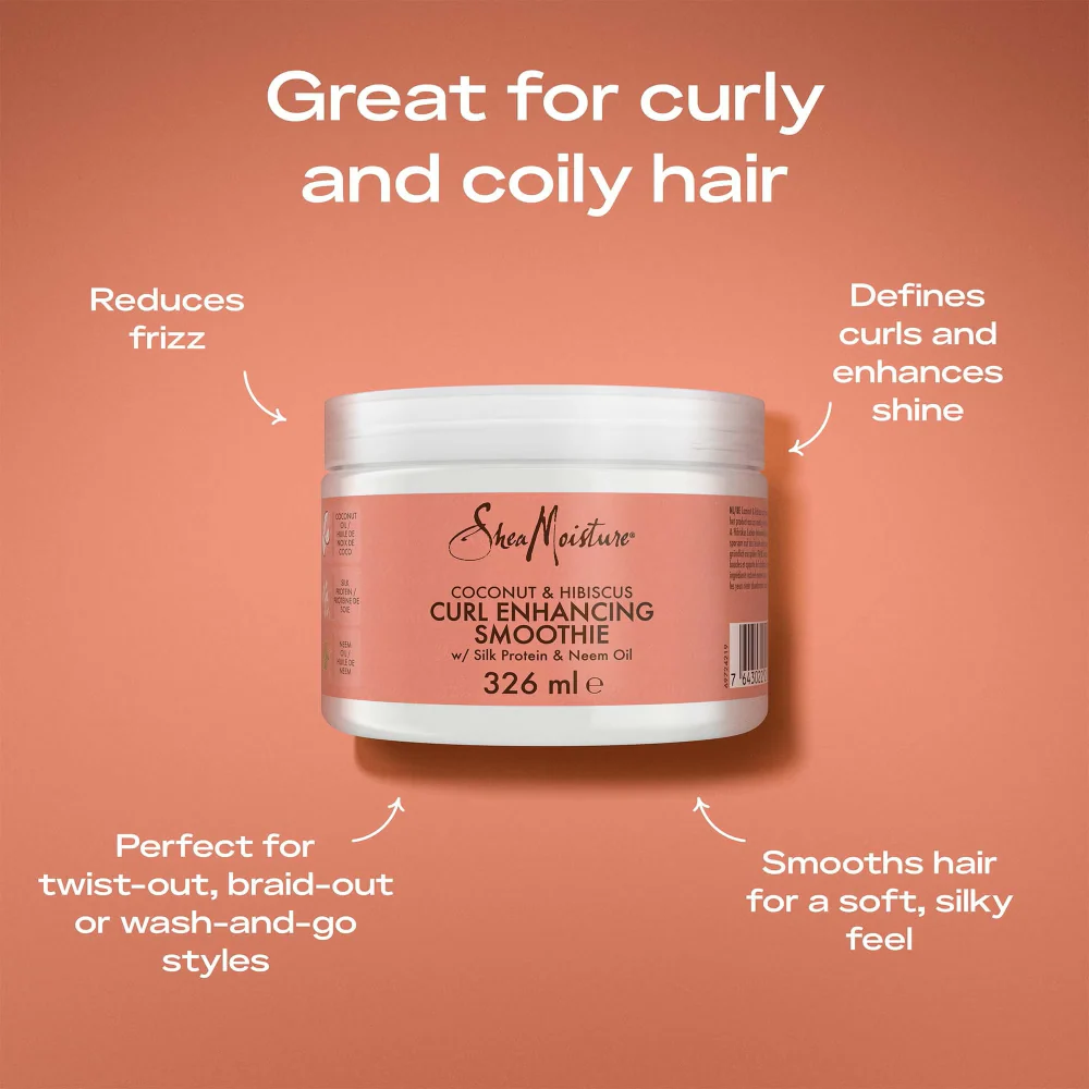 Shea Moisture Coconut & Hibiscus Curl Enhancing Smoothie 326ml - Image 4