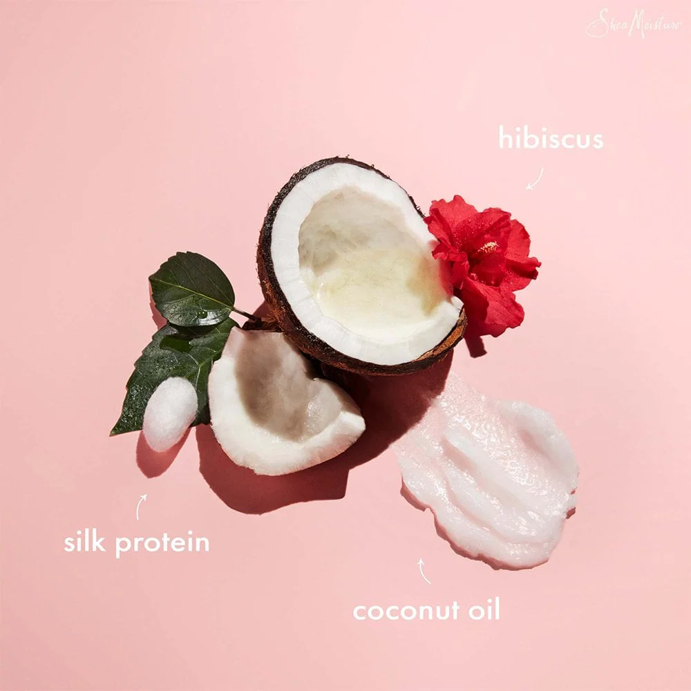 Shea Moisture Coconut & Hibiscus Curl & Shine Shampoo 384ml - Image 3