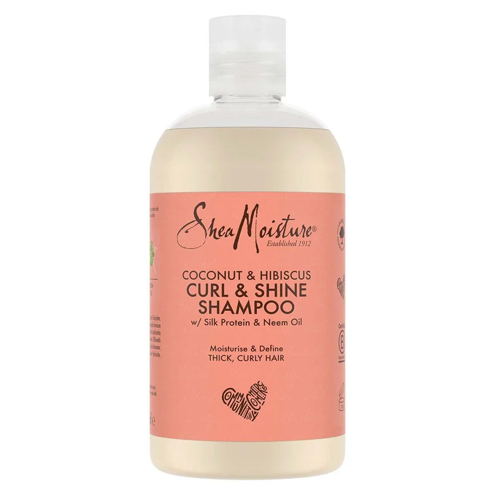 Shea Moisture Coconut & Hibiscus Curl & Shine Shampoo & Conditioner Twin 2 x 384ml - Image 3