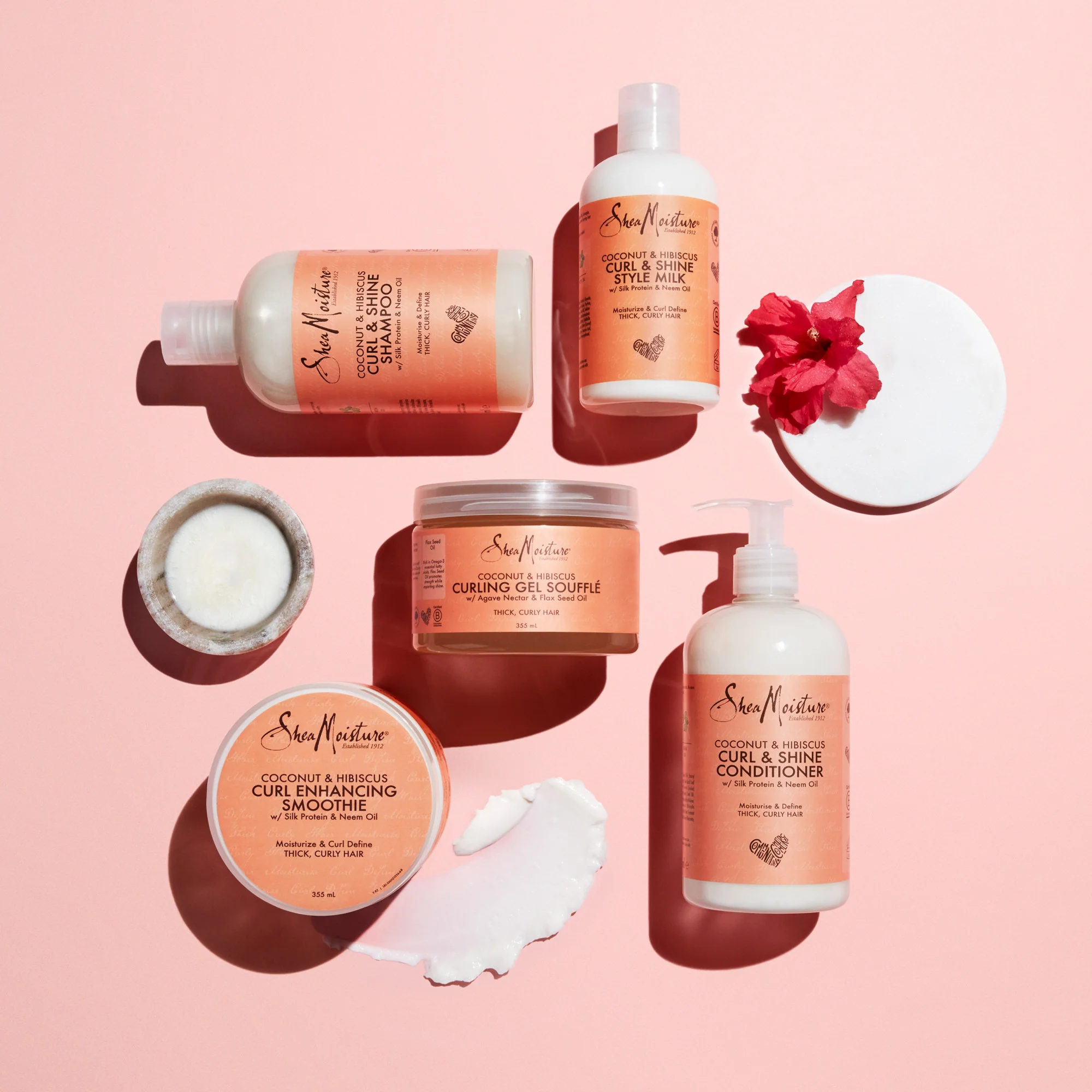 Shea Moisture Coconut & Hibiscus Curl & Shine Style Milk 254ml - Image 3