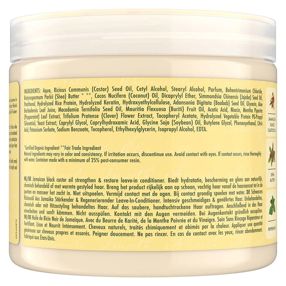 Shea Moisture Jamaican Black Castor Oil Strengthen & Restore Leave-In Conditioner 431ml - Image 2