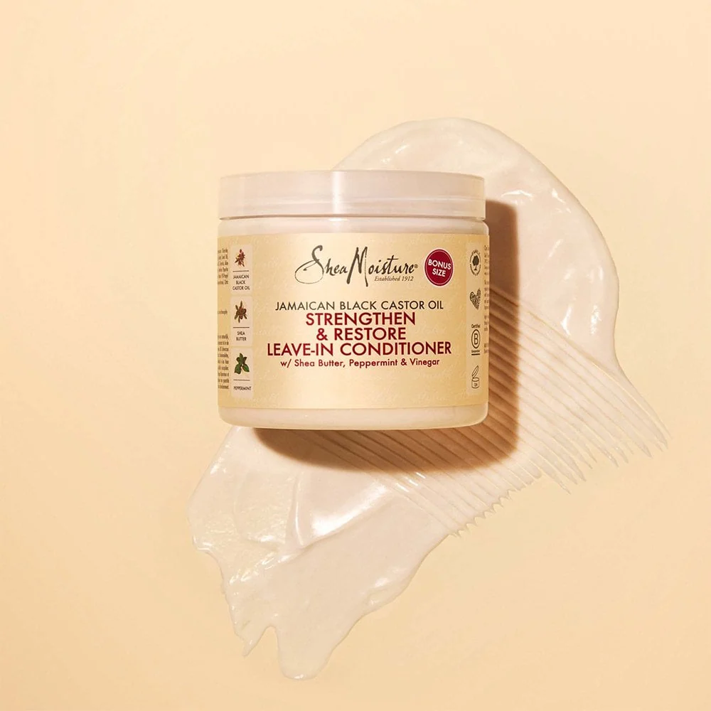 Shea Moisture Jamaican Black Castor Oil Strengthen & Restore Leave-In Conditioner 431ml - Image 3