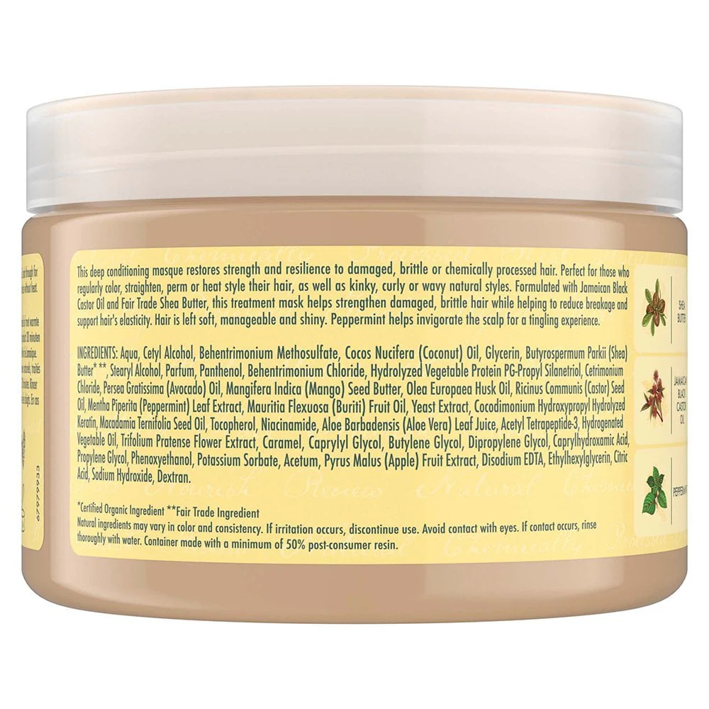 Shea Moisture Jamaican Black Castor Oil Strengthen & Restore Treatment Mask 355ml - Image 2