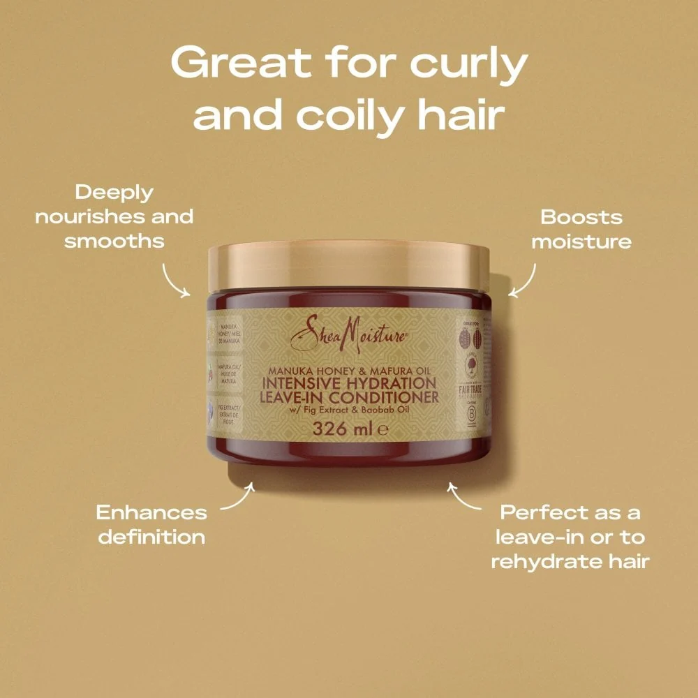 Shea Moisture Manuka Honey & Mafura Oil Intensive Hydration Leave-In Conditioner 326ml - Image 3