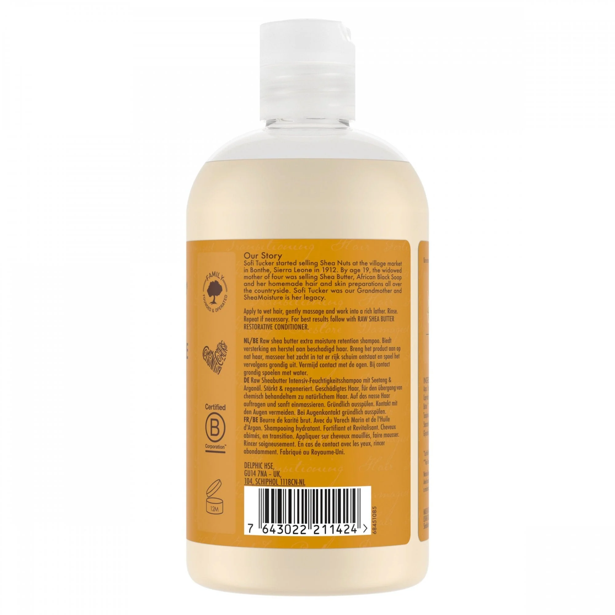 Shea Moisture Raw Shea Butter Extra-Moisture Retention Shampoo 384ml - Image 3