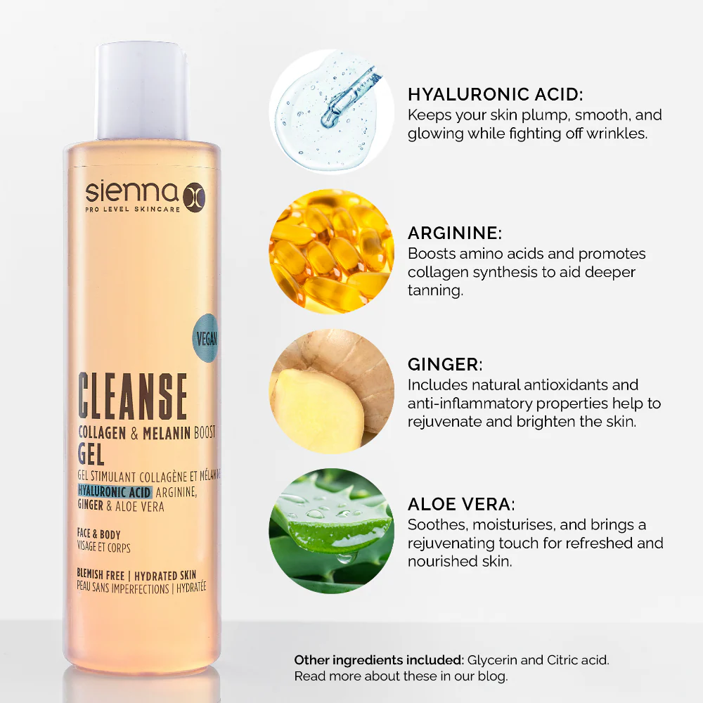 Sienna X Cleanse Collagen & Melanin Boosting Gel 200ml - Image 2