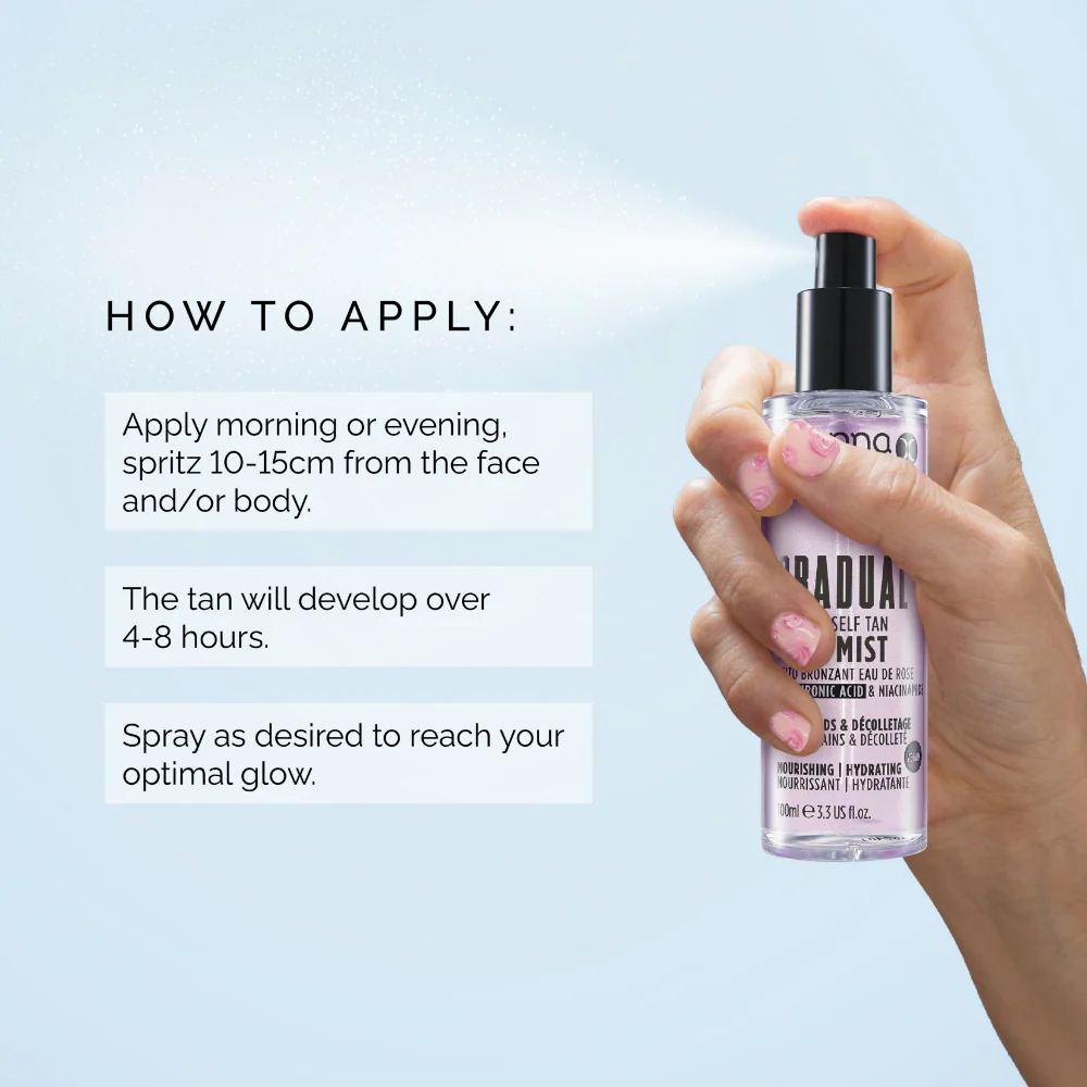Sienna X Gradual Organic Self Tan Rose Mist 100ml - Image 4