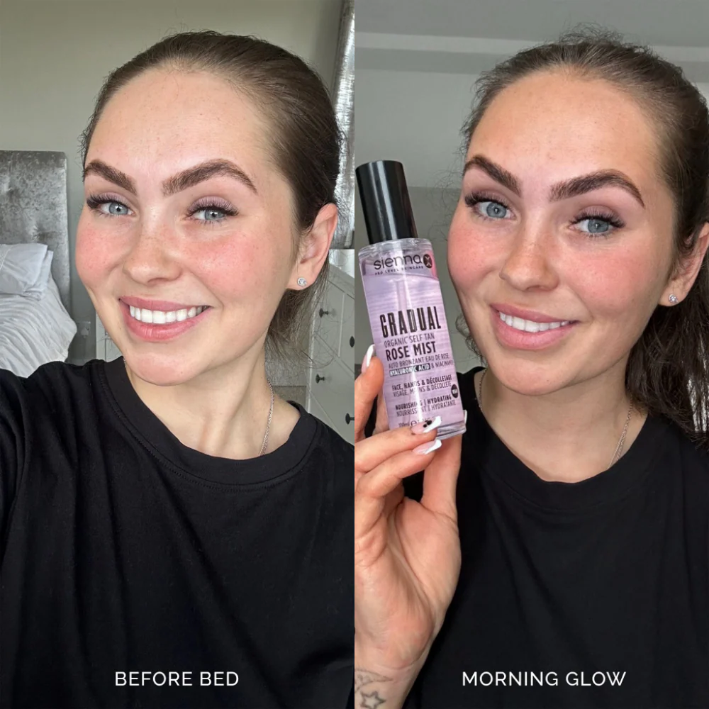 Sienna X Gradual Organic Self Tan Rose Mist 100ml - Image 6