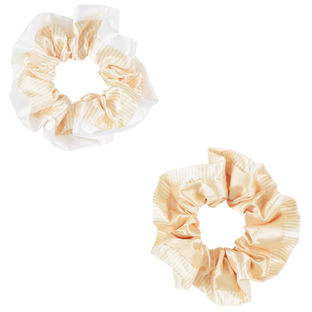 Silver Cloud Large Satin Scunchies Buttercup Pack of 2 - Image 2